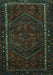 Machine Washable Persian Turquoise Traditional Area Rugs, wshtr667turq