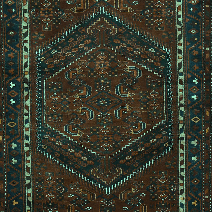 Machine Washable Persian Turquoise Traditional Area Rugs, wshtr667turq