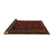 Sideview of Persian Brown Traditional Rug, tr667brn