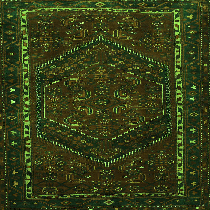 Serging Thickness of Persian Green Traditional Rug, tr667grn