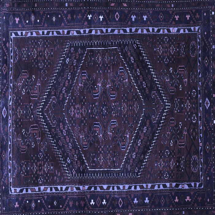 Square Persian Blue Traditional Rug, tr667blu