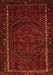 Serging Thickness of Machine Washable Persian Orange Traditional Area Rugs, wshtr667org