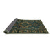 Sideview of Persian Turquoise Traditional Rug, tr668turq