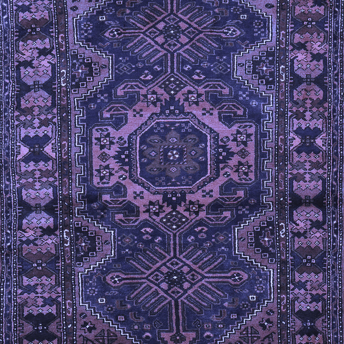 Machine Washable Persian Blue Traditional Rug, wshtr668blu