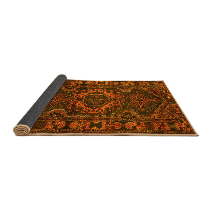 Sideview of Persian Yellow Traditional Rug, tr668yw