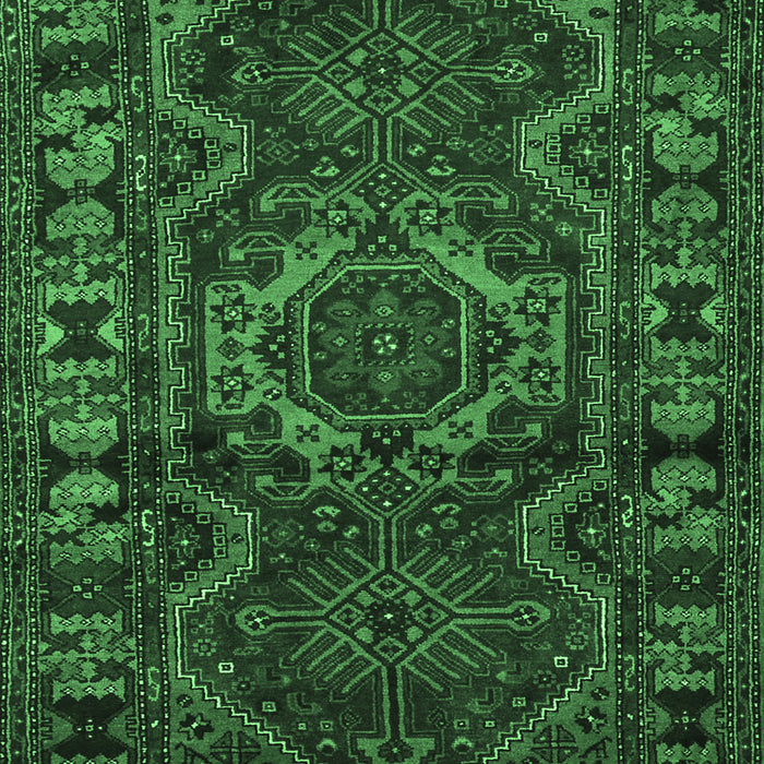 Machine Washable Persian Emerald Green Traditional Area Rugs, wshtr668emgrn