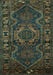 Machine Washable Persian Turquoise Traditional Area Rugs, wshtr668turq