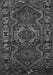 Serging Thickness of Machine Washable Persian Gray Traditional Rug, wshtr668gry