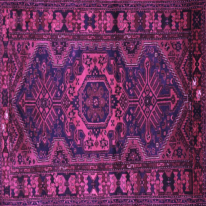 Square Machine Washable Persian Purple Traditional Area Rugs, wshtr668pur