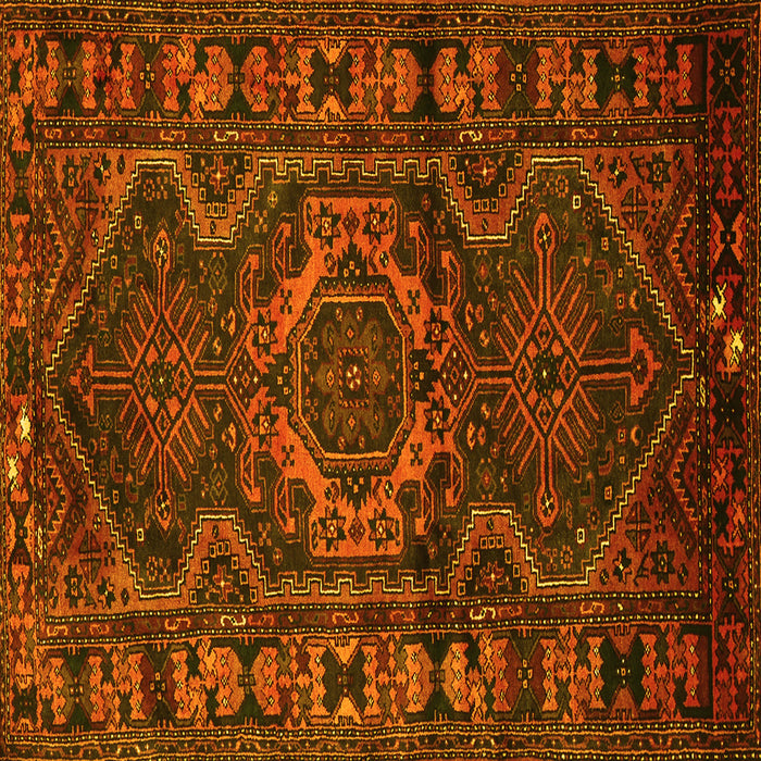 Square Persian Yellow Traditional Rug, tr668yw