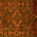 Square Persian Yellow Traditional Rug, tr668yw