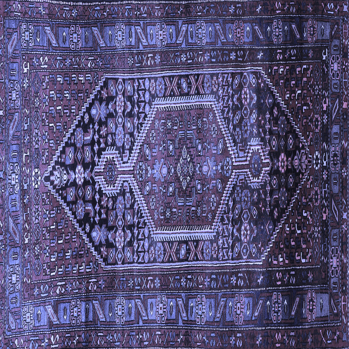 Square Persian Blue Traditional Rug, tr669blu