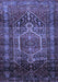 Machine Washable Persian Blue Traditional Rug, wshtr669blu