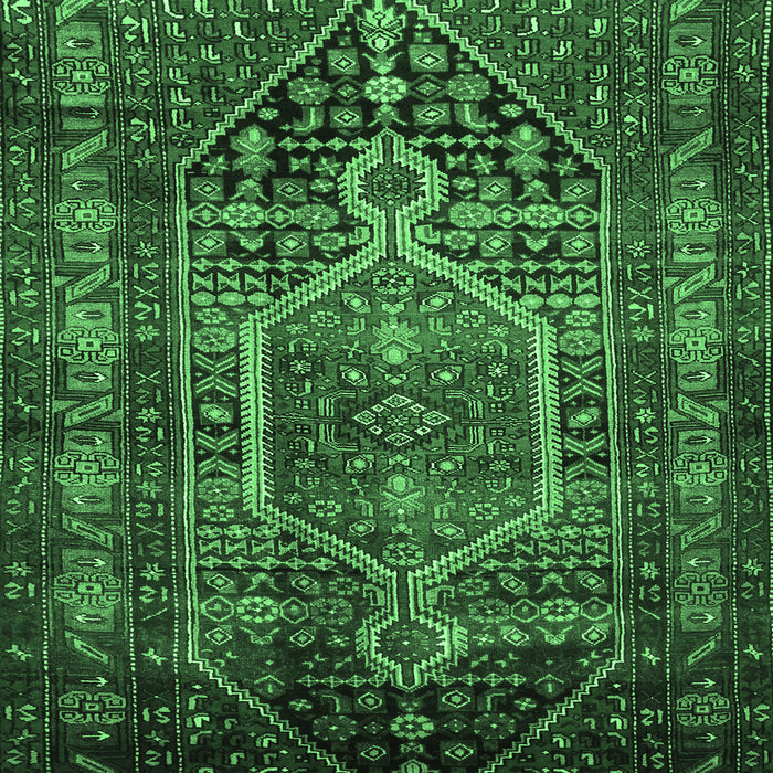 Machine Washable Persian Emerald Green Traditional Area Rugs, wshtr669emgrn