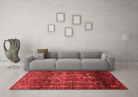 Machine Washable Persian Red Traditional Rug, wshtr669red