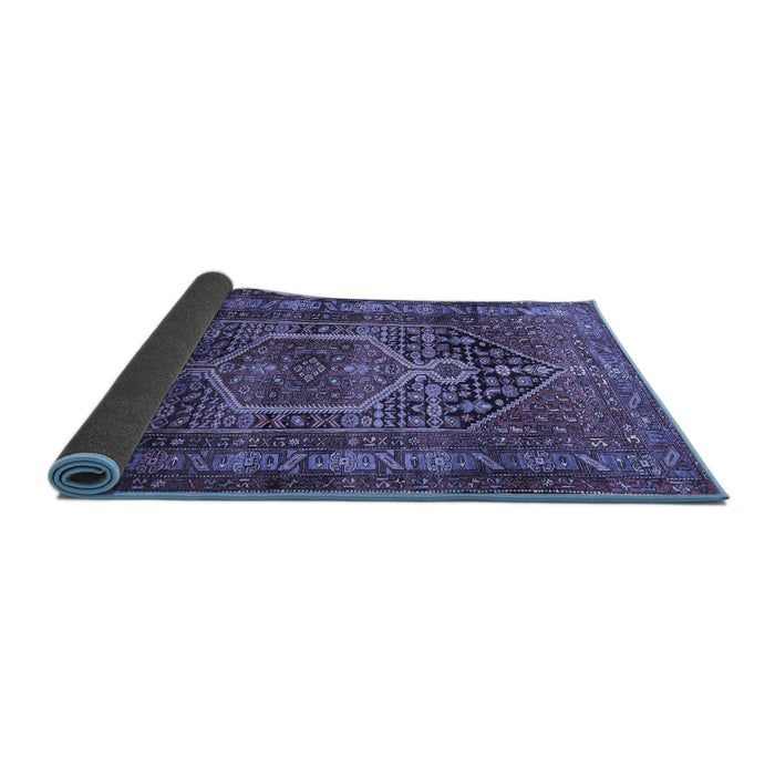 Sideview of Persian Blue Traditional Rug, tr669blu