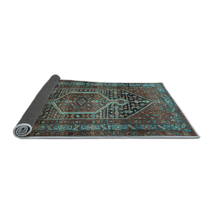 Sideview of Persian Light Blue Traditional Rug, tr669lblu