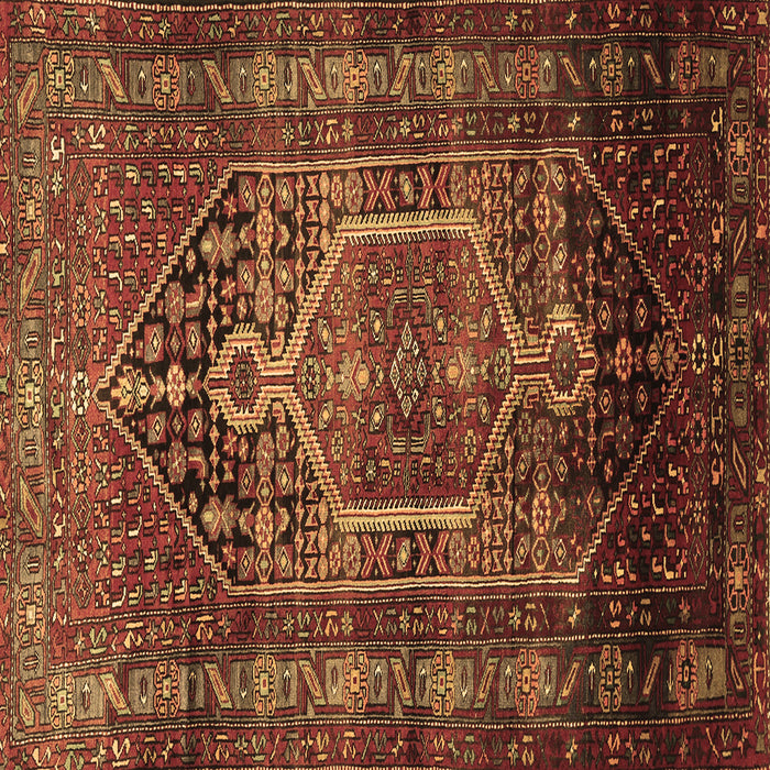 Square Persian Brown Traditional Rug, tr669brn