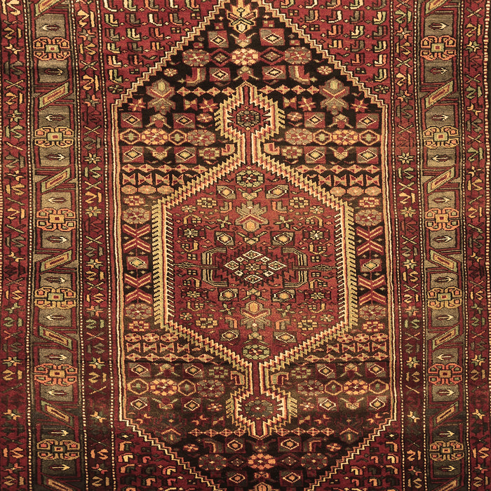 Machine Washable Persian Brown Traditional Rug, wshtr669brn