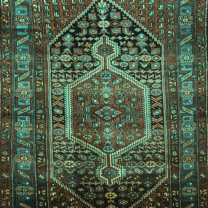 Machine Washable Persian Turquoise Traditional Area Rugs, wshtr669turq