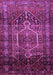 Machine Washable Persian Purple Traditional Area Rugs, wshtr669pur