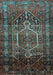 Machine Washable Persian Light Blue Traditional Rug, wshtr669lblu