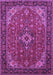 Machine Washable Medallion Purple Traditional Area Rugs, wshtr66pur