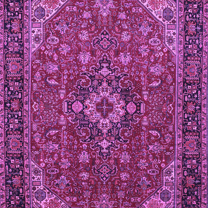 Machine Washable Medallion Purple Traditional Area Rugs, wshtr66pur