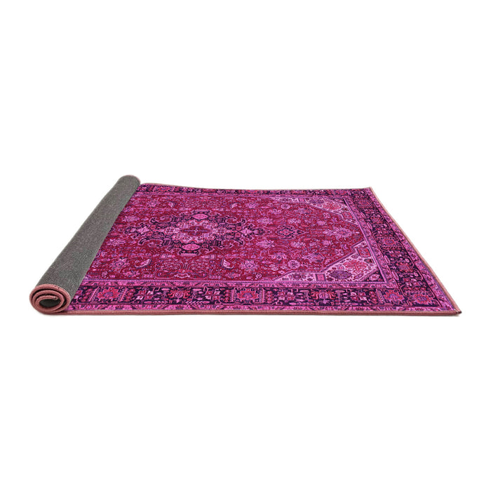 Sideview of Medallion Pink Traditional Rug, tr66pnk