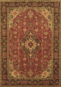 Medallion Brown Traditional Rug, tr66brn