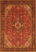 Medallion Orange Traditional Rug, tr66org