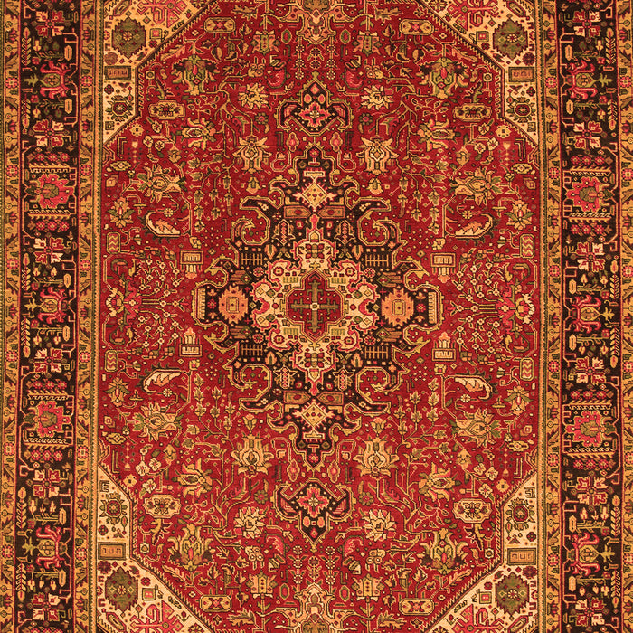 Medallion Orange Traditional Rug, tr66org