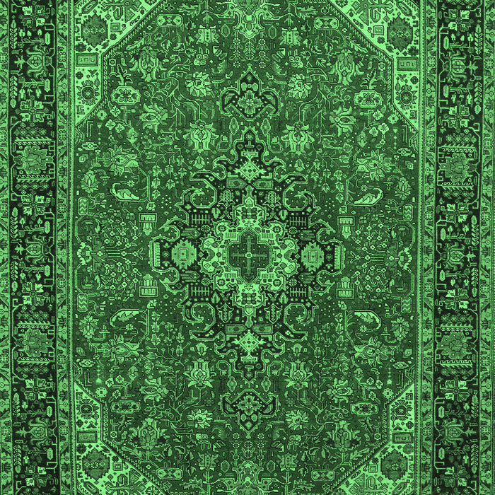 Medallion Emerald Green Traditional Rug, tr66emgrn
