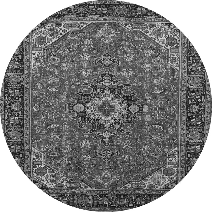 Square Medallion Gray Traditional Rug, tr66gry