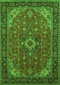 Medallion Green Traditional Rug, tr66grn