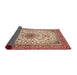 Sideview of Traditional Fire Brick Red Medallion Rug, tr67