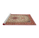 Sideview of Machine Washable Traditional Fire Brick Red Rug, wshtr67