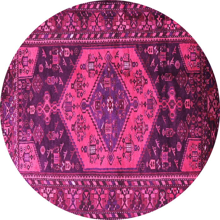 Round Persian Pink Traditional Rug, tr670pnk