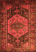 Serging Thickness of Machine Washable Persian Orange Traditional Area Rugs, wshtr670org