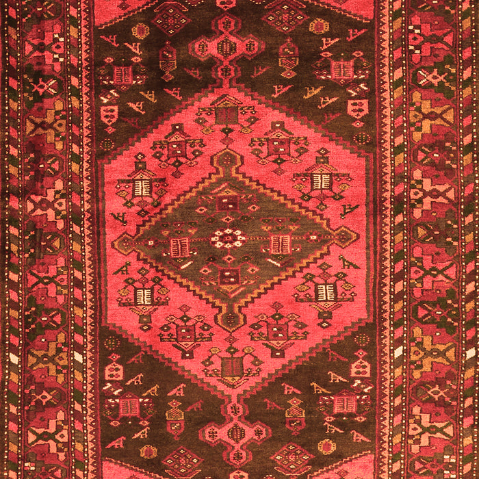 Serging Thickness of Machine Washable Persian Orange Traditional Area Rugs, wshtr670org