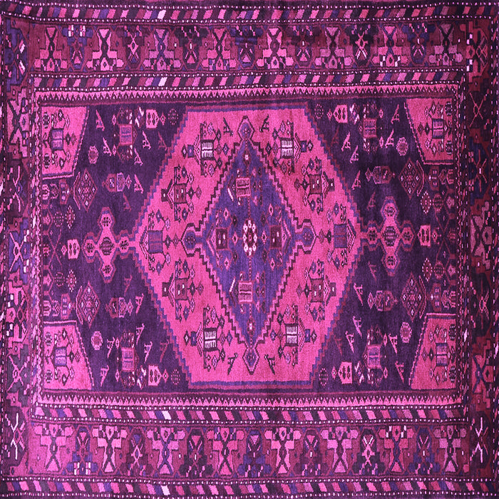 Square Persian Purple Traditional Rug, tr670pur