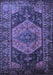 Machine Washable Persian Blue Traditional Rug, wshtr670blu