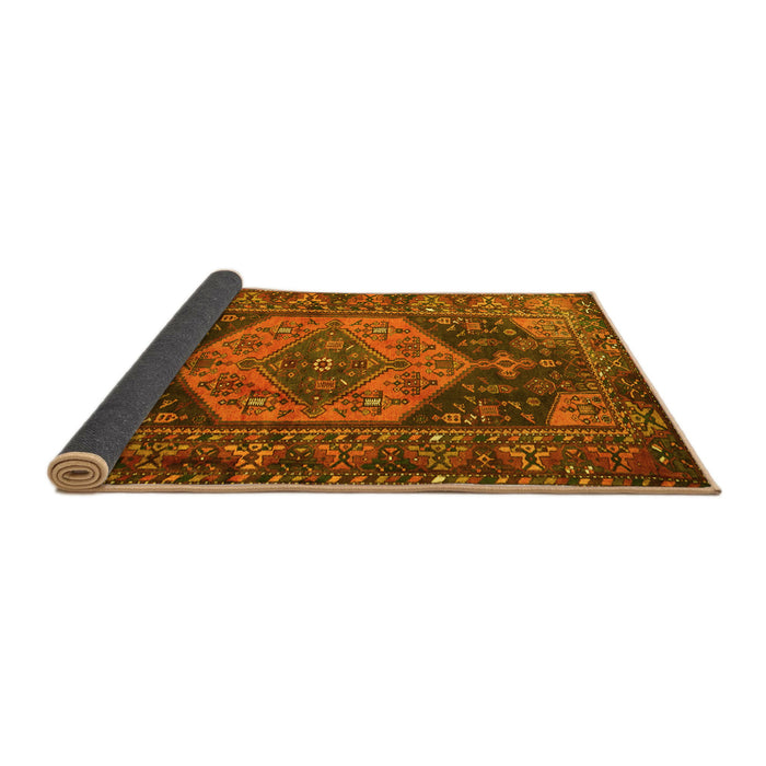 Sideview of Persian Yellow Traditional Rug, tr670yw