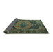 Sideview of Persian Turquoise Traditional Rug, tr670turq