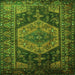 Serging Thickness of Persian Green Traditional Rug, tr670grn