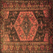 Square Persian Brown Traditional Rug, tr670brn