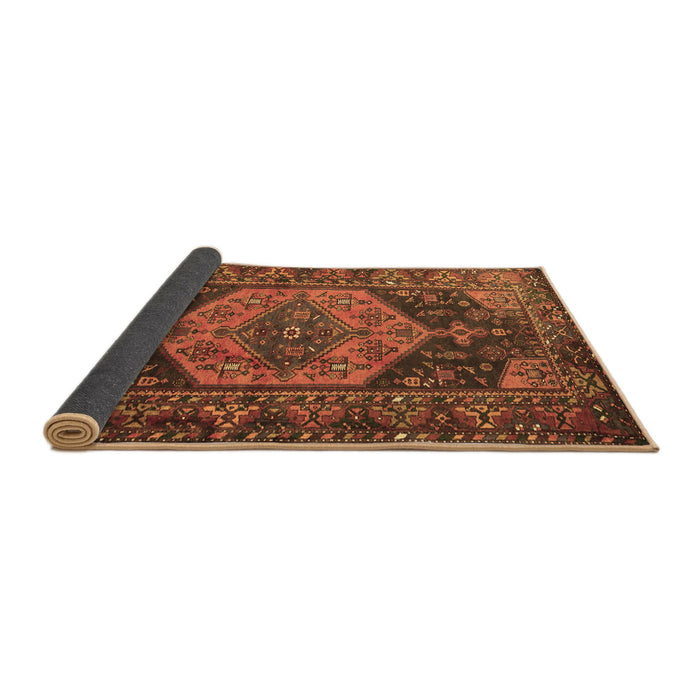 Sideview of Persian Brown Traditional Rug, tr670brn
