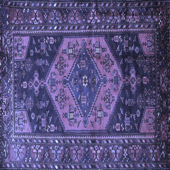 Square Persian Blue Traditional Rug, tr670blu