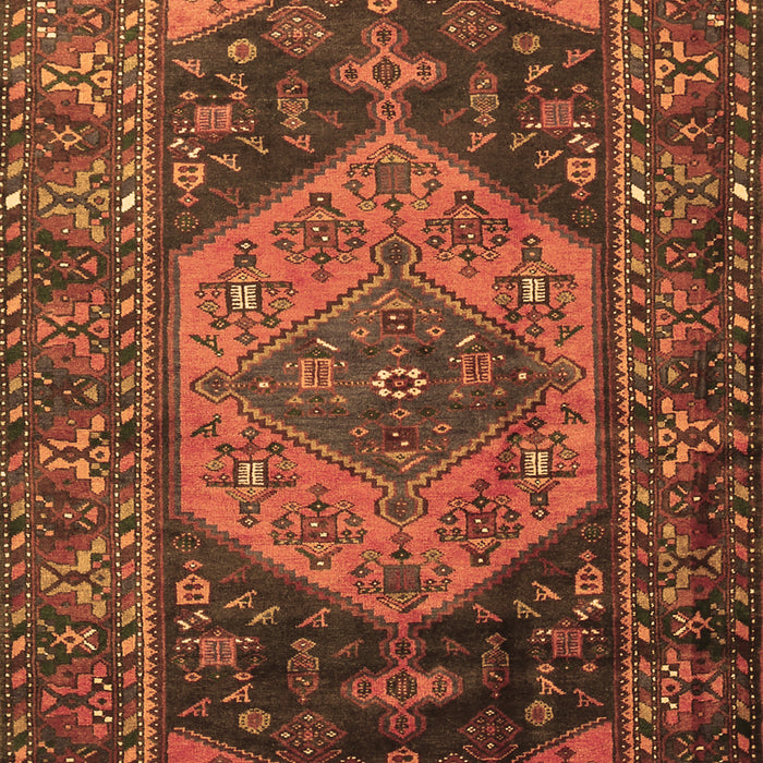 Machine Washable Persian Brown Traditional Rug, wshtr670brn