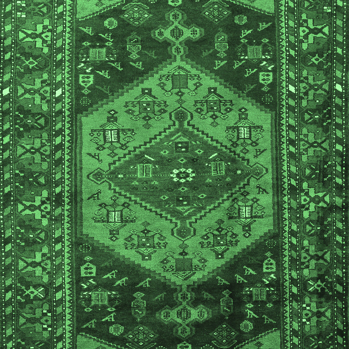 Machine Washable Persian Emerald Green Traditional Area Rugs, wshtr670emgrn